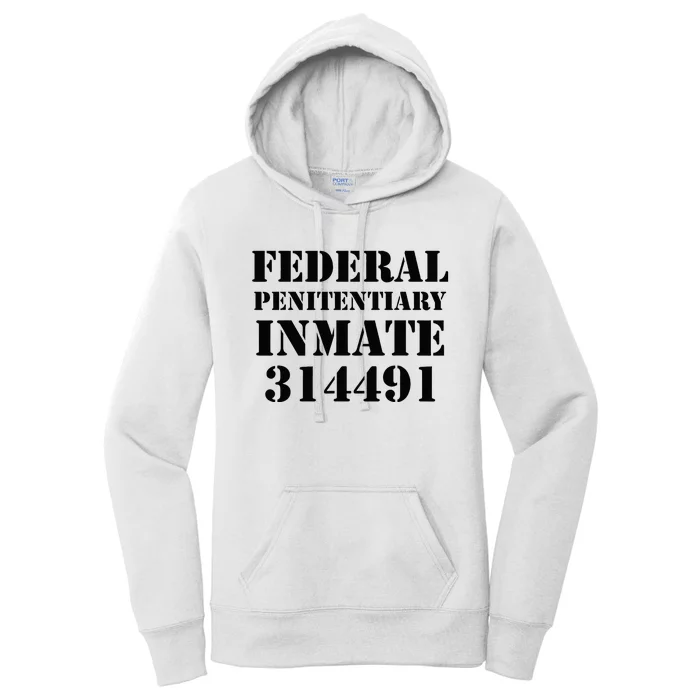 Federal Penitentiary Inmate Funny Halloween Prisoner Costume Women's Pullover Hoodie