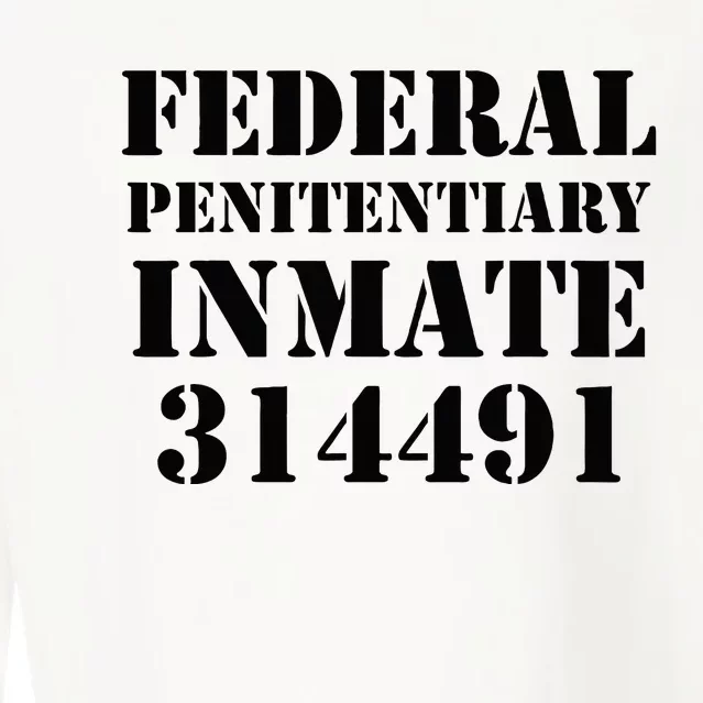 Federal Penitentiary Inmate Funny Halloween Prisoner Costume Cropped Pullover Crew