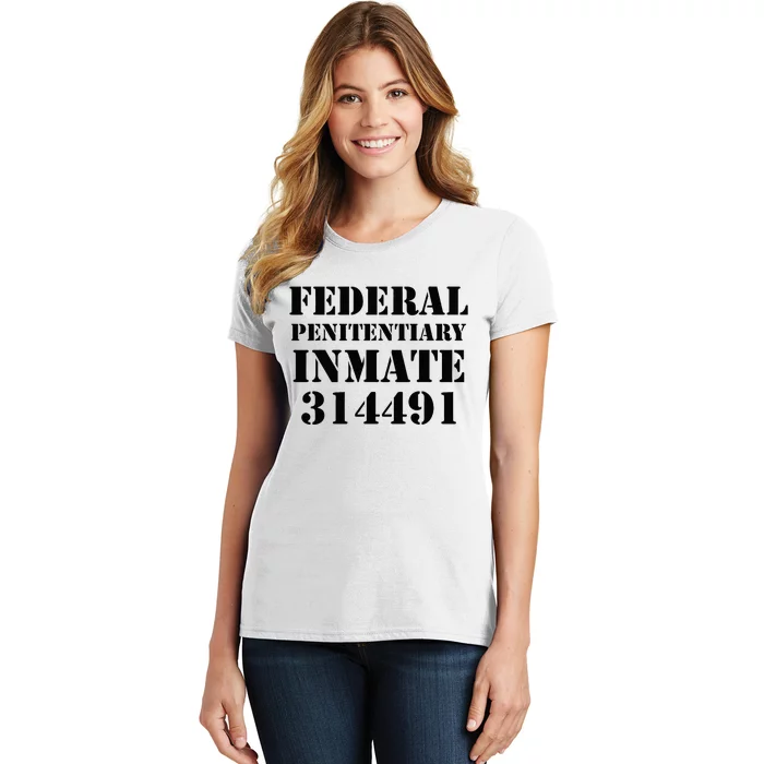 Federal Penitentiary Inmate Funny Halloween Prisoner Costume Women's T-Shirt