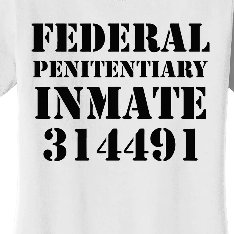 Federal Penitentiary Inmate Funny Halloween Prisoner Costume Women's T-Shirt