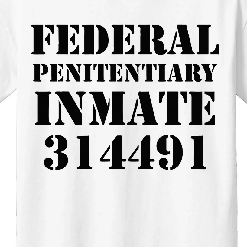 Federal Penitentiary Inmate Funny Halloween Prisoner Costume Kids T-Shirt