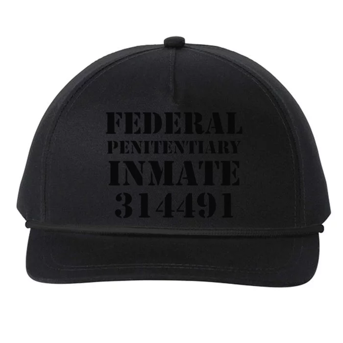 Federal Penitentiary Inmate Funny Halloween Prisoner Costume Snapback Five-Panel Rope Hat