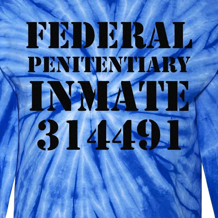 Federal Penitentiary Inmate Funny Halloween Prisoner Costume Tie-Dye Long Sleeve Shirt