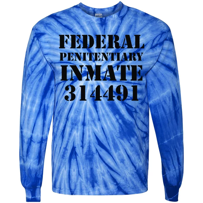 Federal Penitentiary Inmate Funny Halloween Prisoner Costume Tie-Dye Long Sleeve Shirt