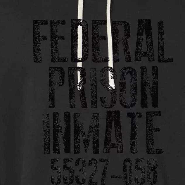 Federal Prison Inmate Jail Halloween Costume Funny Funny Garment-Dyed Fleece Hoodie