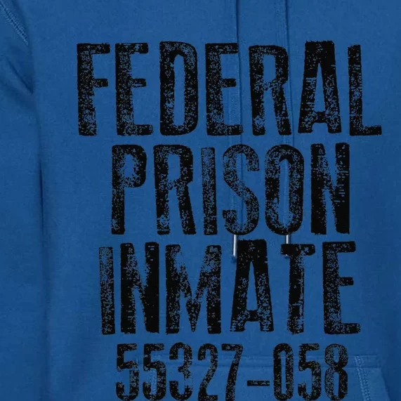 Federal Prison Inmate Jail Halloween Costume Funny Funny Premium Hoodie