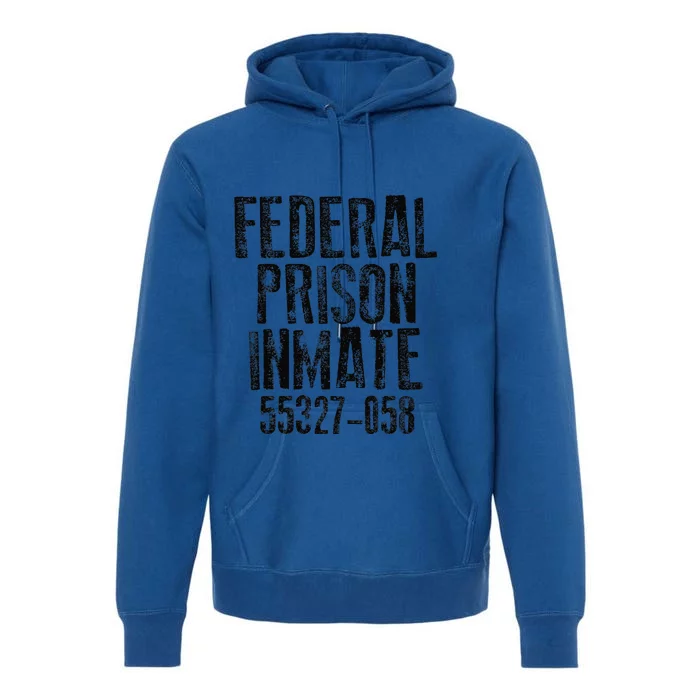 Federal Prison Inmate Jail Halloween Costume Funny Funny Premium Hoodie