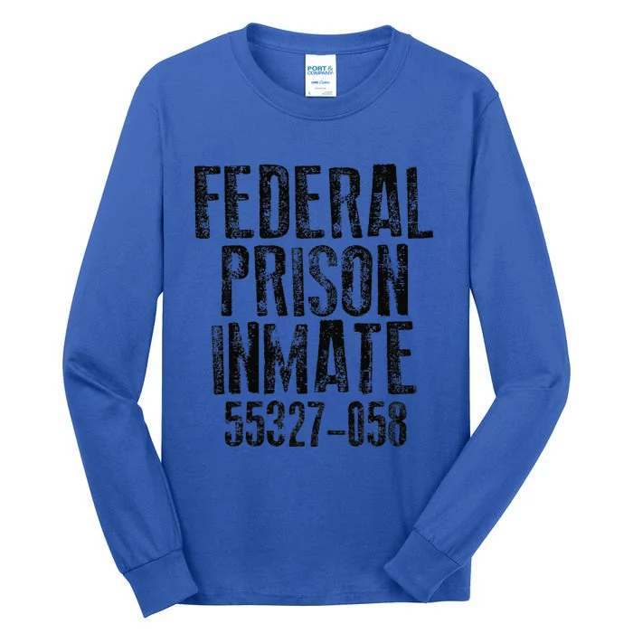 Federal Prison Inmate Jail Halloween Costume Funny Funny Tall Long Sleeve T-Shirt