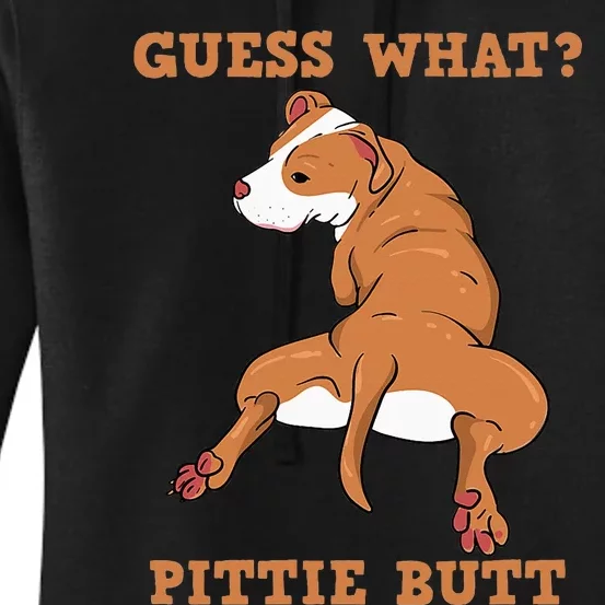 Funny Pitbull I Guess What Pittie Butt I Dog Lover Women's Pullover Hoodie