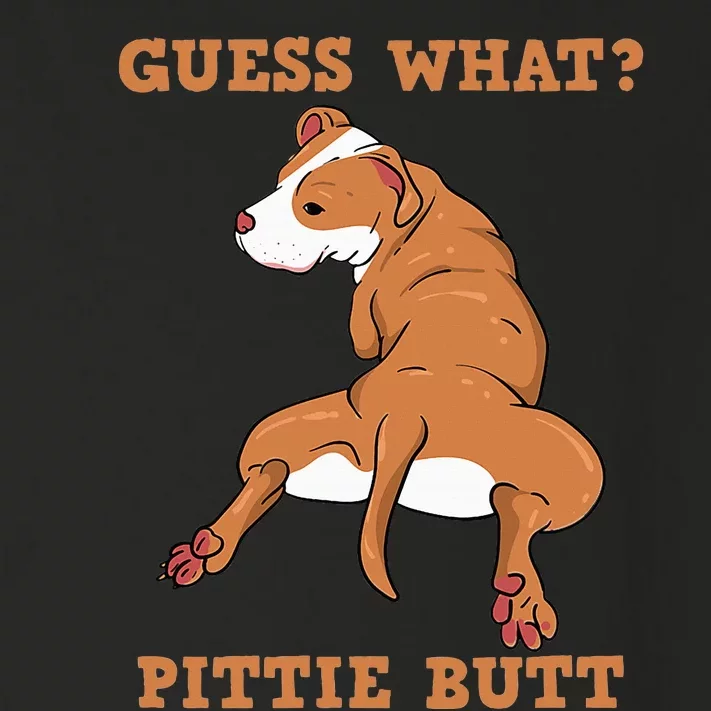 Funny Pitbull I Guess What Pittie Butt I Dog Lover Toddler Long Sleeve Shirt