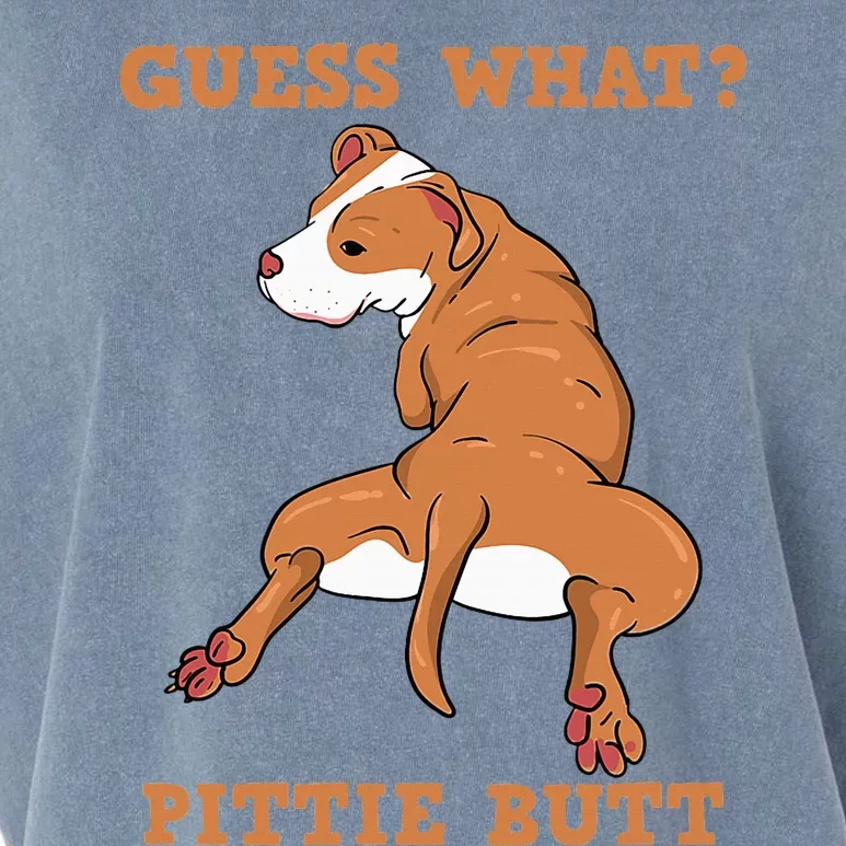 Funny Pitbull I Guess What Pittie Butt I Dog Lover Garment-Dyed Women's Muscle Tee