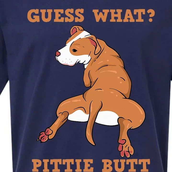 Funny Pitbull I Guess What Pittie Butt I Dog Lover Sueded Cloud Jersey T-Shirt