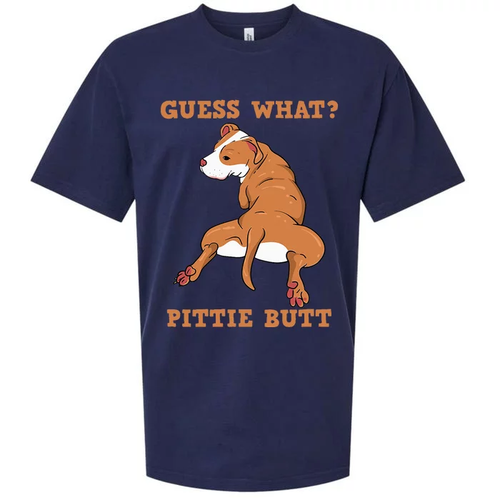 Funny Pitbull I Guess What Pittie Butt I Dog Lover Sueded Cloud Jersey T-Shirt