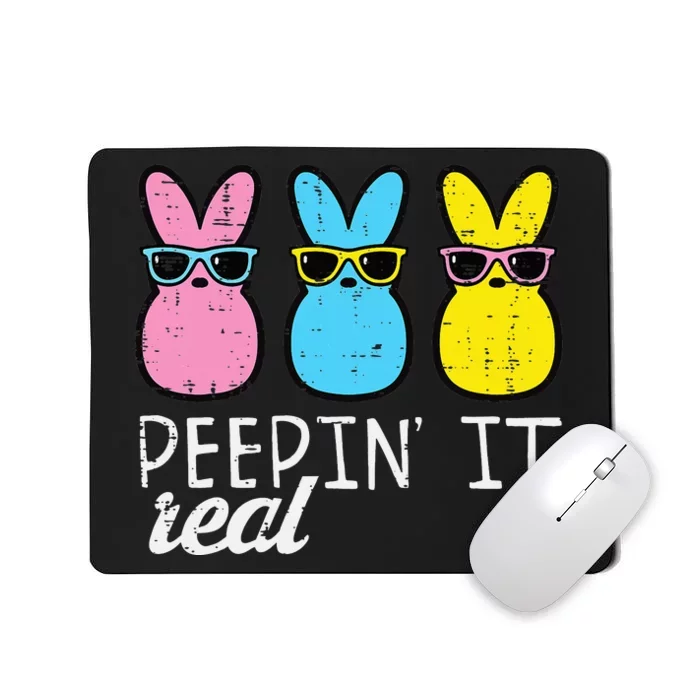 funny Peepin It Real Easter Bunnies Cool Mousepad