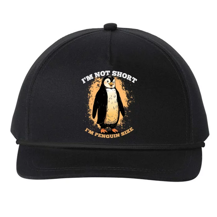 Funny Penguin Im Not Short Im Penguin Size Snapback Five-Panel Rope Hat