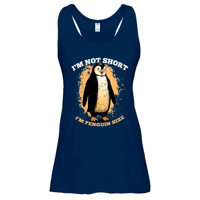 Funny Penguin Im Not Short Im Penguin Size Ladies Essential Flowy Tank