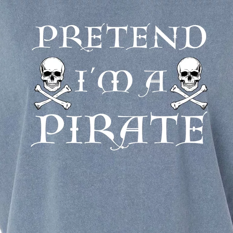 Fun Pretend Im A Pirate Lazy Halloween Costume Skull Swords Garment-Dyed Women's Muscle Tee