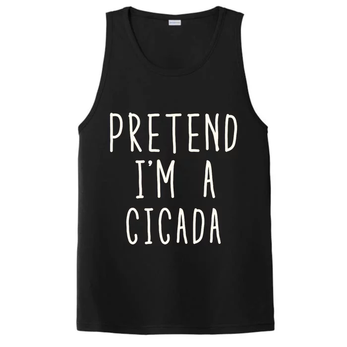 Funny Pretend IM A Cicada Lazy Cicada Costume Funny Halloween Matching Costume Performance Tank