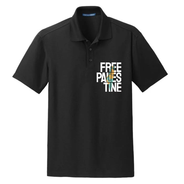 Free Palestine I Stand With Palestine Dry Zone Grid Performance Polo