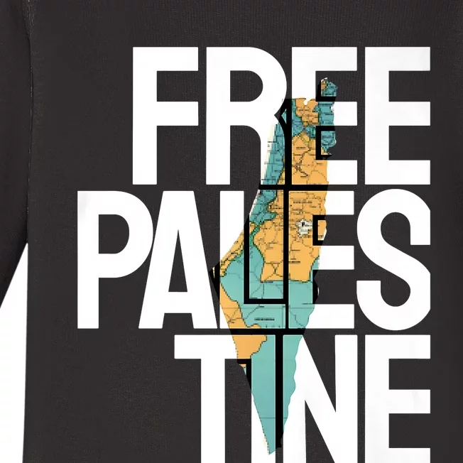 Free Palestine I Stand With Palestine Baby Long Sleeve Bodysuit