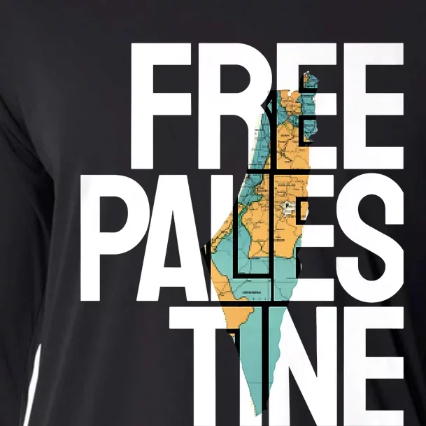 Free Palestine I Stand With Palestine Cooling Performance Long Sleeve Crew