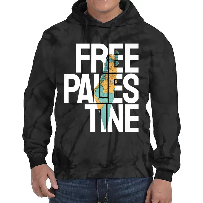 Free Palestine I Stand With Palestine Tie Dye Hoodie