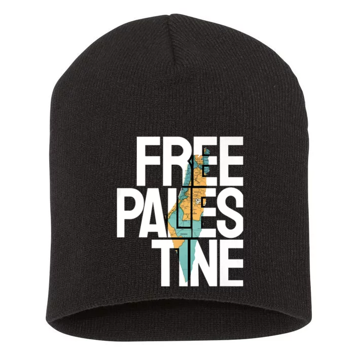 Free Palestine I Stand With Palestine Short Acrylic Beanie