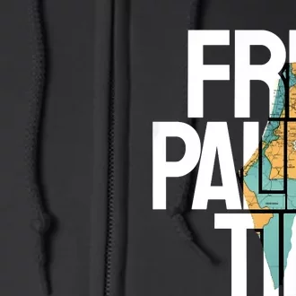 Free Palestine I Stand With Palestine Full Zip Hoodie