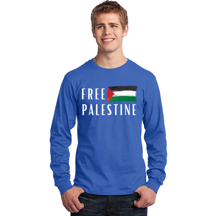 Free Palestine I Support Palestine Freedom Flag Free Gaza Cool Gift Long Sleeve Shirt