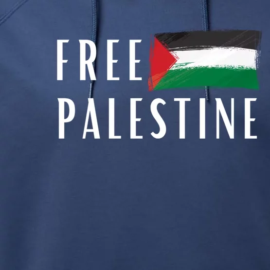 Free Palestine I Support Palestine Freedom Flag Free Gaza Cool Gift Performance Fleece Hoodie