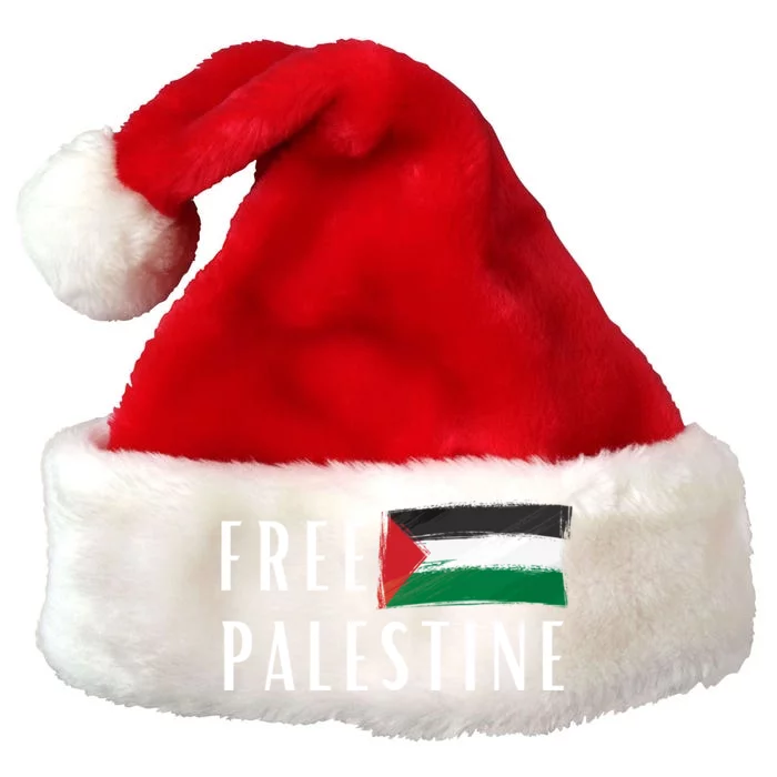 Free Palestine I Support Palestine Freedom Flag Free Gaza Cool Gift Premium Christmas Santa Hat