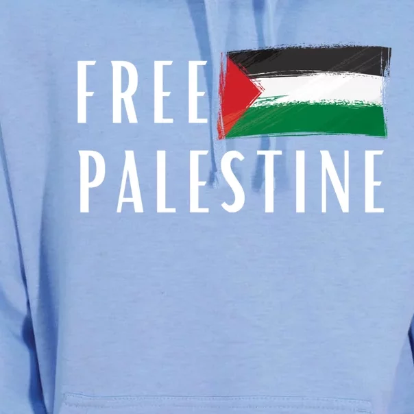 Free Palestine I Support Palestine Freedom Flag Free Gaza Cool Gift Unisex Surf Hoodie