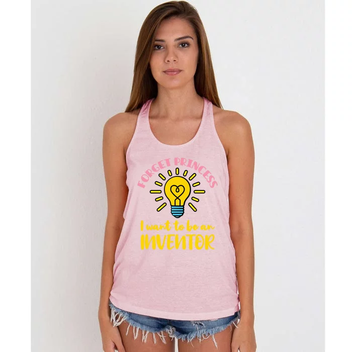 Forget Princess I Want To Be An Inventor Cute Gift Women's Knotted Racerback Tank