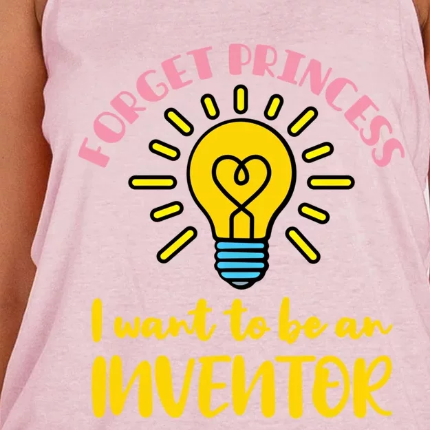 Forget Princess I Want To Be An Inventor Cute Gift Women's Knotted Racerback Tank