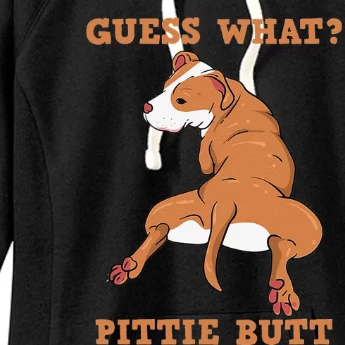 Funny Pitbull I Guess What Pittie Butt I Dog Lover Pitbull Women's Fleece Hoodie