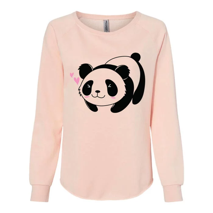 Fat Panda Is In Love Cool Gift Womens California Wash Sweatshirt