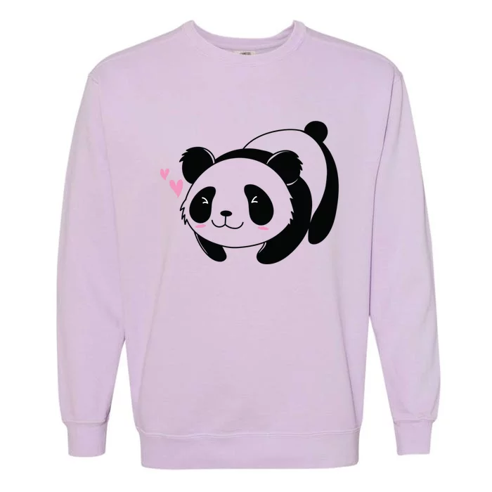 Fat Panda Is In Love Cool Gift Garment-Dyed Sweatshirt