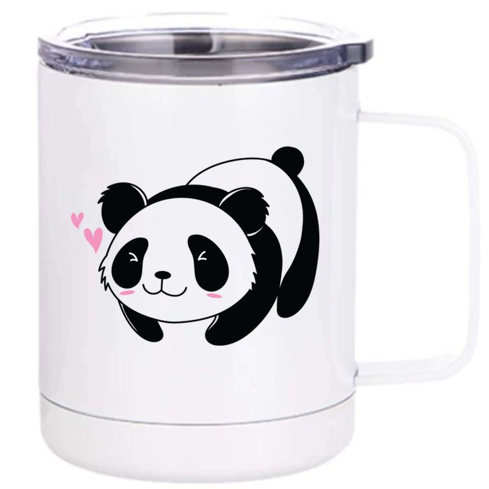 Fat Panda Is In Love Cool Gift Front & Back 12oz Stainless Steel Tumbler Cup