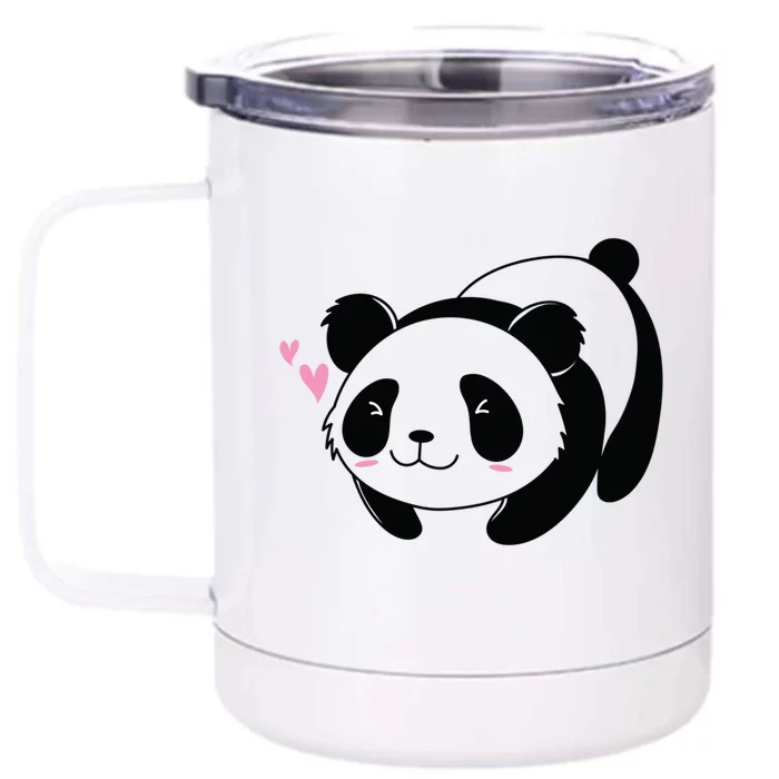 Fat Panda Is In Love Cool Gift Front & Back 12oz Stainless Steel Tumbler Cup