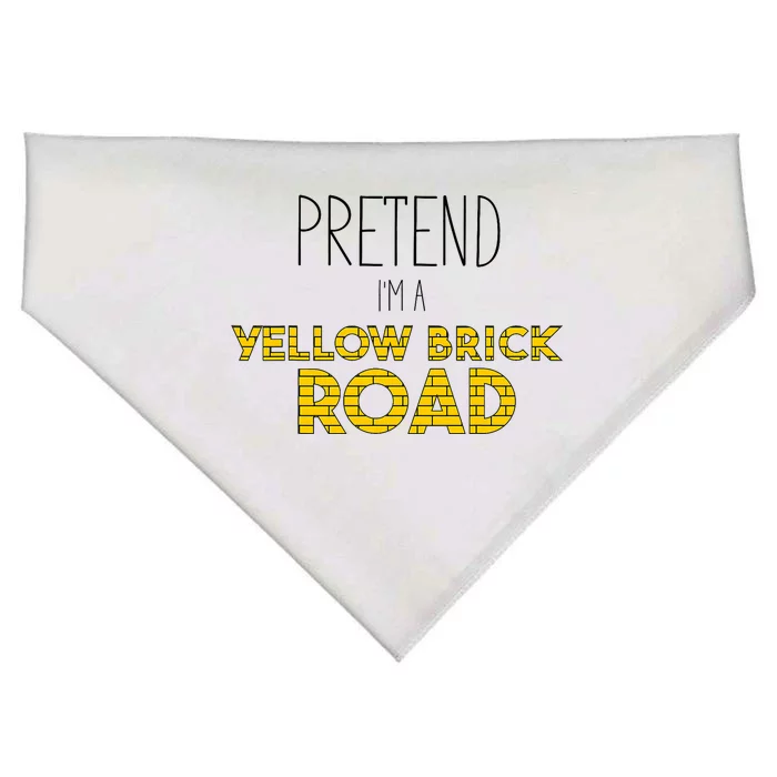 Funny Pretend IM A Yellow Brick Road USA-Made Doggie Bandana