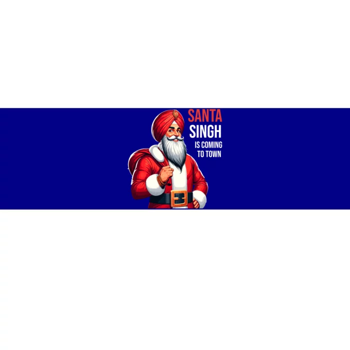 Funny Punjabi Indian Santa Singh Is Coming To Town Gift Bumper Sticker