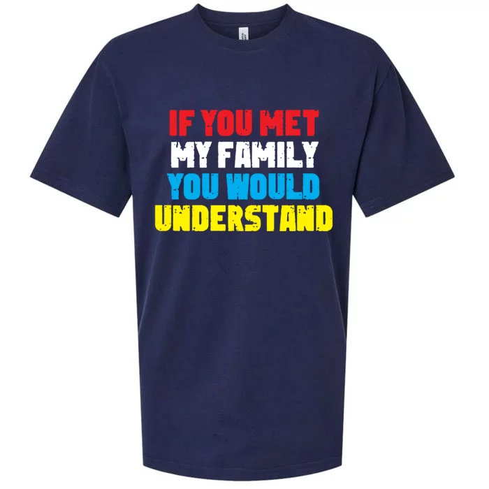 Family Prankster If You Met My Family You Would Understand Great Gift Sueded Cloud Jersey T-Shirt