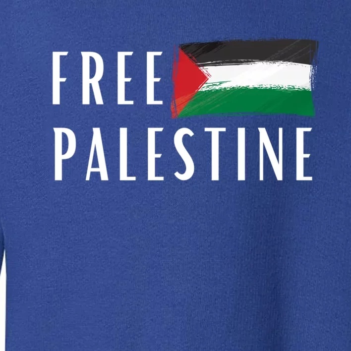 Free Palestine I Support Palestine Freedom Flag Free Gaza Meaningful Gift Toddler Sweatshirt