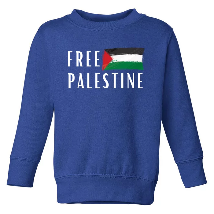 Free Palestine I Support Palestine Freedom Flag Free Gaza Meaningful Gift Toddler Sweatshirt