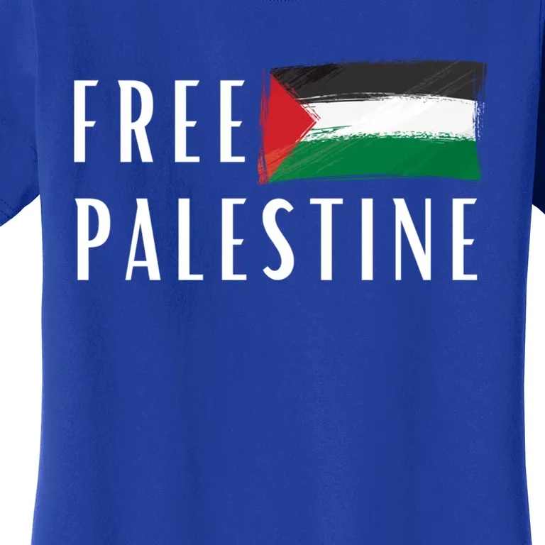 Free Palestine I Support Palestine Freedom Flag Free Gaza Meaningful Gift Women's T-Shirt