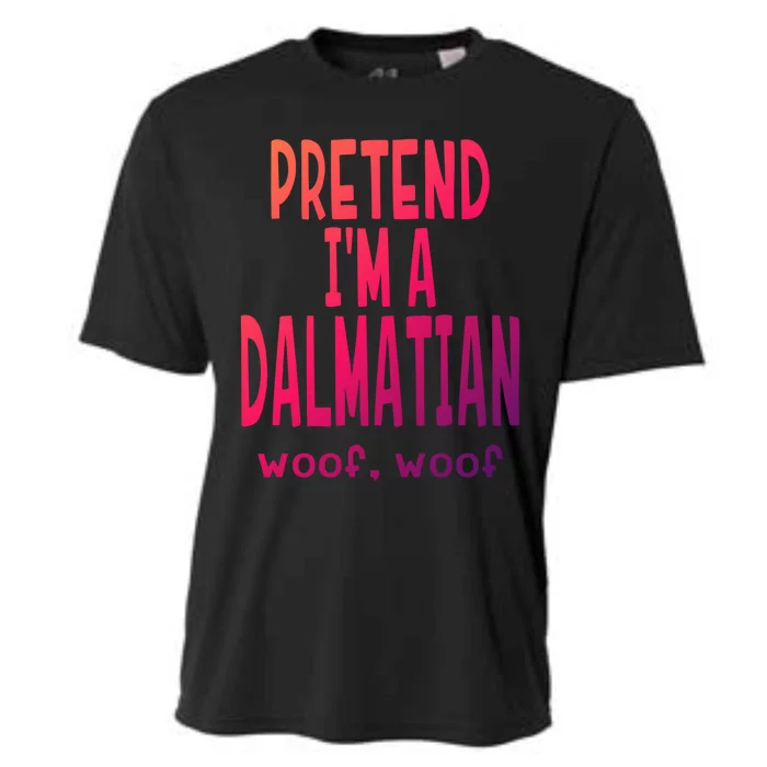 Funny Pretend Im A Dalmatian Great Gift Lazy Halloween Costume Gift Cooling Performance Crew T-Shirt