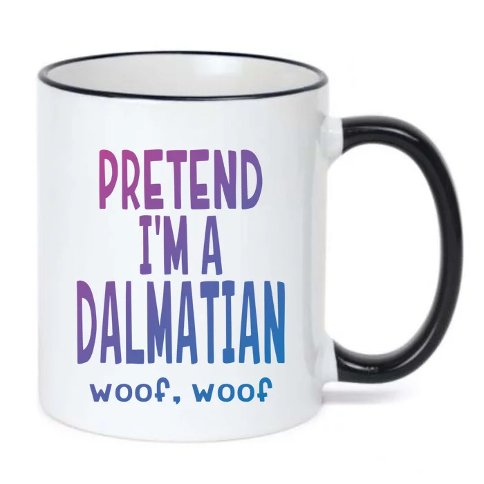 Funny Pretend Im A Dalmatian Great Gift Lazy Halloween Costume Gift Black Color Changing Mug