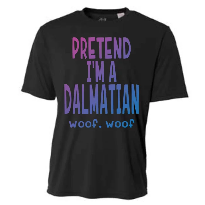 Funny Pretend Im A Dalmatian Great Gift Lazy Halloween Costume Gift Cooling Performance Crew T-Shirt