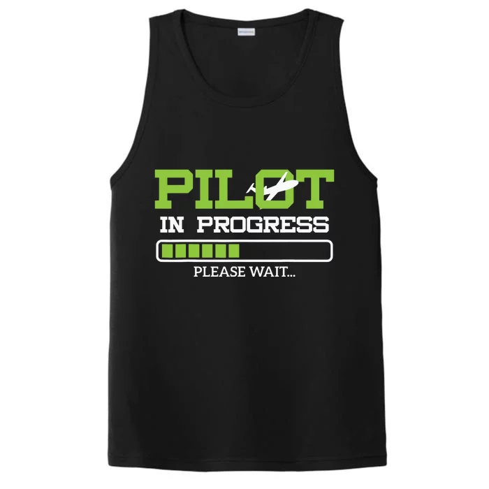 Funny Pilot In Progress Flight Student Gift Idea Performance Tank