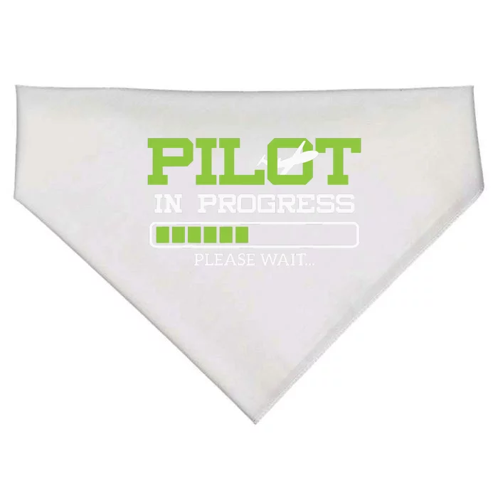 Funny Pilot In Progress Flight Student Gift Idea USA-Made Doggie Bandana